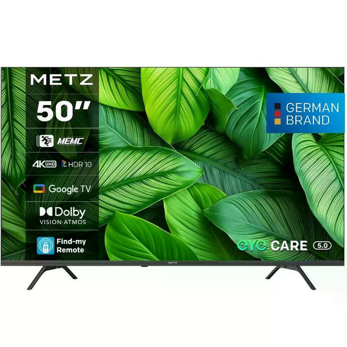 METZ TV 50" UHD LED SMART TV, 4K Ultra HD, Google TV, Frameless