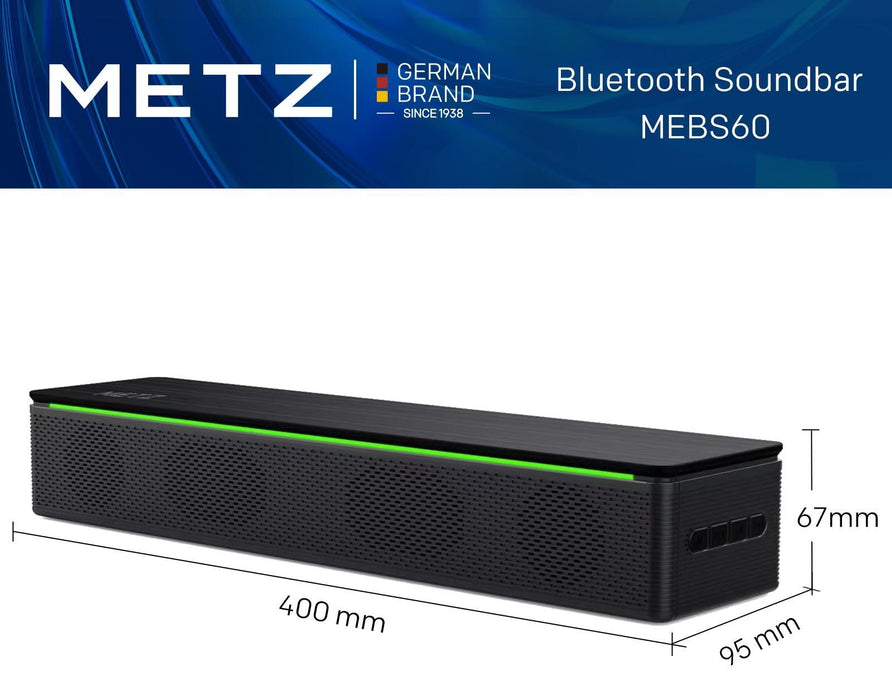 METZ Bluetooth column Sound 2 Mini /soundbar/, 10W, LED, FM radio, SD slot