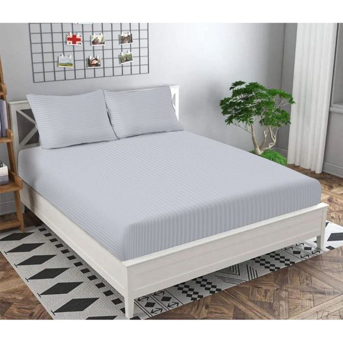 SHEET WITH ELASTIC 160X200 CM AND 2 COVERS 50X70 CM MIABELLA HOME GRAY