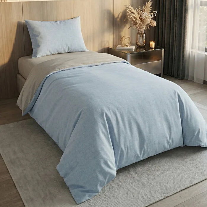 SINGLE BEDROOM SET 3 PIECES MIABELLA HOME POLYCOTTON BLUE
