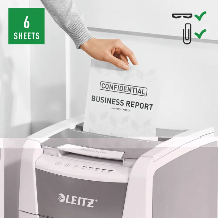 Micro-Cut Paper Shredder Leitz IQ 100 Autofeed - Електроника Периферни и резервни части<<<Компютри|
