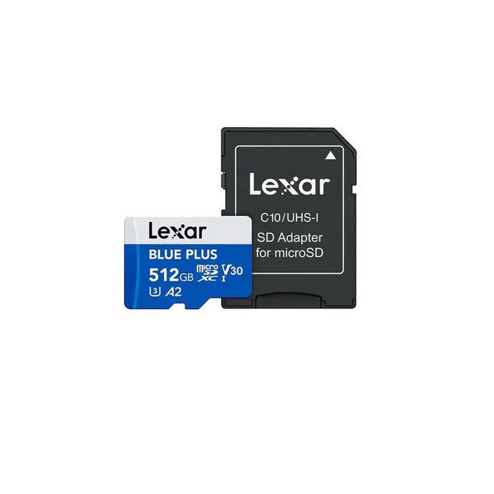 Micro SDXC 512GB 170MB/s UHS-I,A2,V30,U3,BLUE LEXAR - Карти памет<<<Устройства за съхранение на данни<<<AmperelB2B