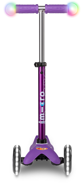 Children's scooter Micro - Mini Deluxe Magic LED, Purple