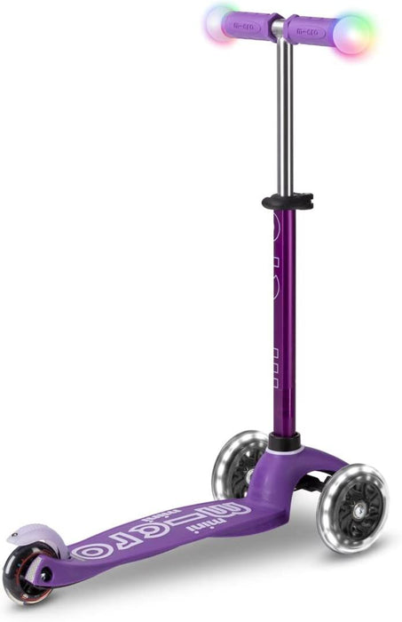 Children's scooter Micro - Mini Deluxe Magic LED, Purple