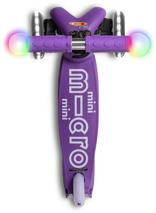 Children's scooter Micro - Mini Deluxe Magic LED, Purple