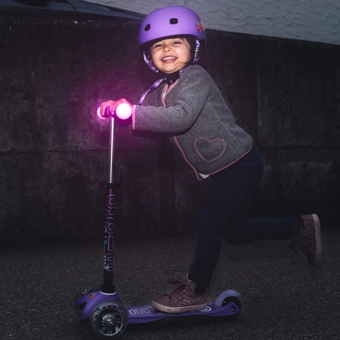 Children's scooter Micro - Mini Deluxe Magic LED, Purple