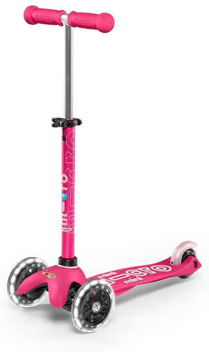 Детска тротинетка 3 в 1 Micro - Mini Deluxe Plus LED, Pink