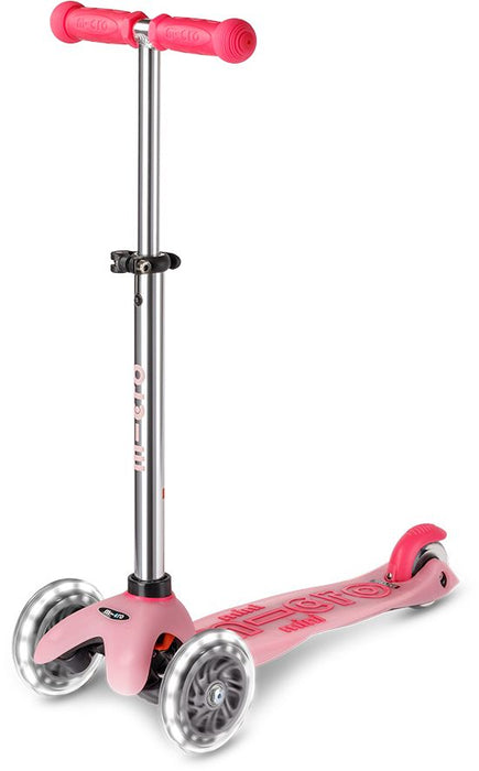 Children's scooter Micro - Mini Deluxe, Glow LED Plus, Frosty Pink