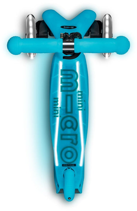 Children's scooter Micro - Mini Deluxe, Glow LED Plus, Glacier Aqua