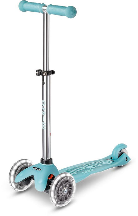 Children's scooter Micro - Mini Deluxe, Glow LED Plus, Glacier Aqua