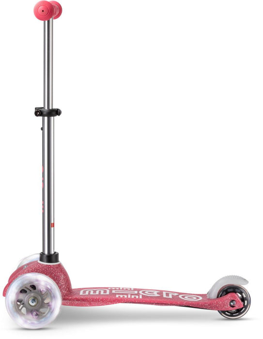 Children's scooter Micro - Mini Deluxe Glitter LED, Pink