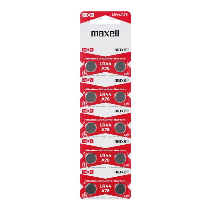Microalkaline button battery MAXELL LR-44 /AG13/ 1.55V 10 pcs./pack price for 1 pc. - Батерии<<<Батерии и зарядни