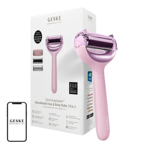 MicroNeedle Face&Body Roller 9in1 Geske with APP (pink) - Massagers<<<Facial care devices<<<Health