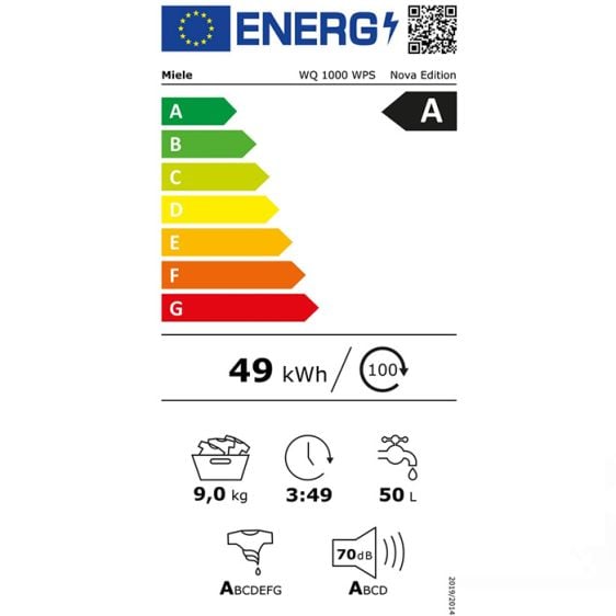 Washing machine MIELE WQ 1000 WPS Nova Edition, 9 kg, 1600 rpm, TwinDos