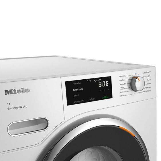 Dryer MIELE TWH780WP EcoSpeed&9kg, Heat pump, EcoDry, Miele@home