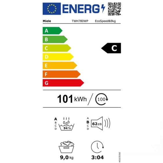 Dryer MIELE TWH780WP EcoSpeed&9kg, Heat pump, EcoDry, Miele@home