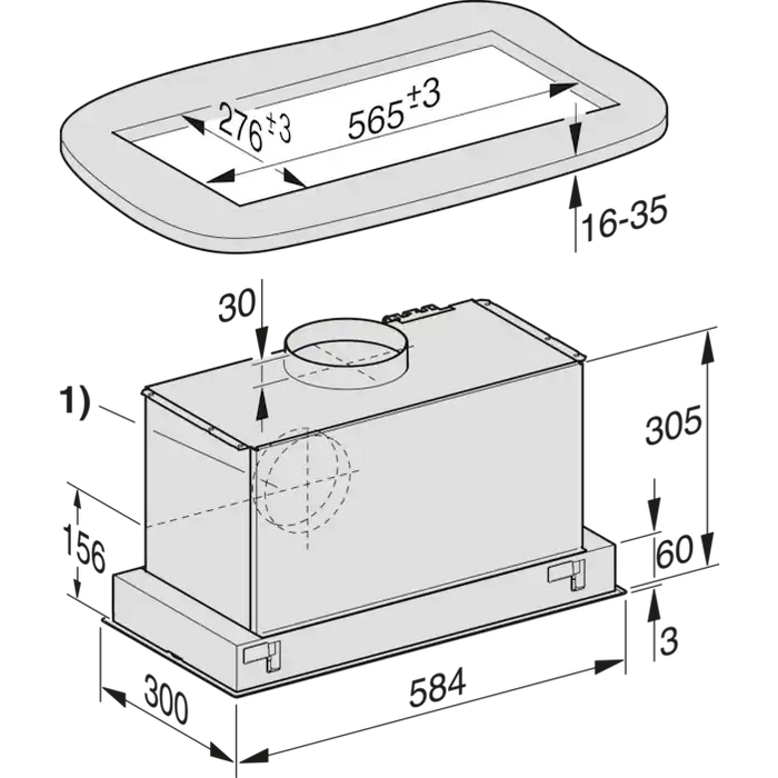 Built-in hood MIELE DA 2360