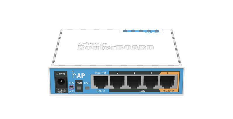 Wireless Access point MiKrotik HAP RB951UI-2ND, 5 x 10/100 Mbps, PoE, White