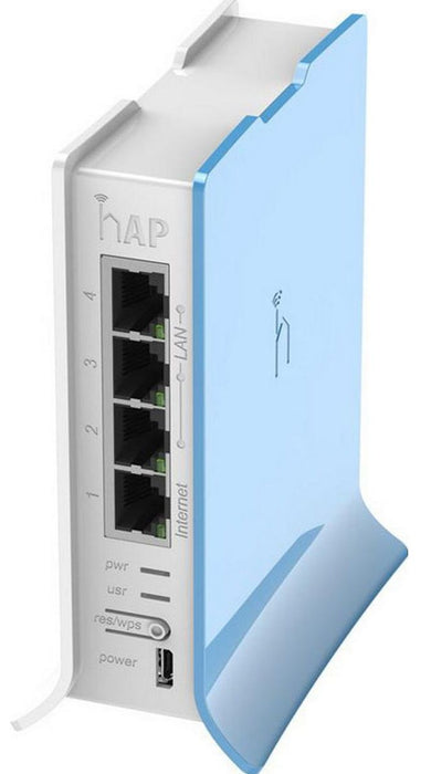 Wireless Access Point MikroTik hAP lite RB941-2nD-TC, 32MB RAM, 4xLAN, built-in 2.4Ghz 802.11b/g/n, tower case