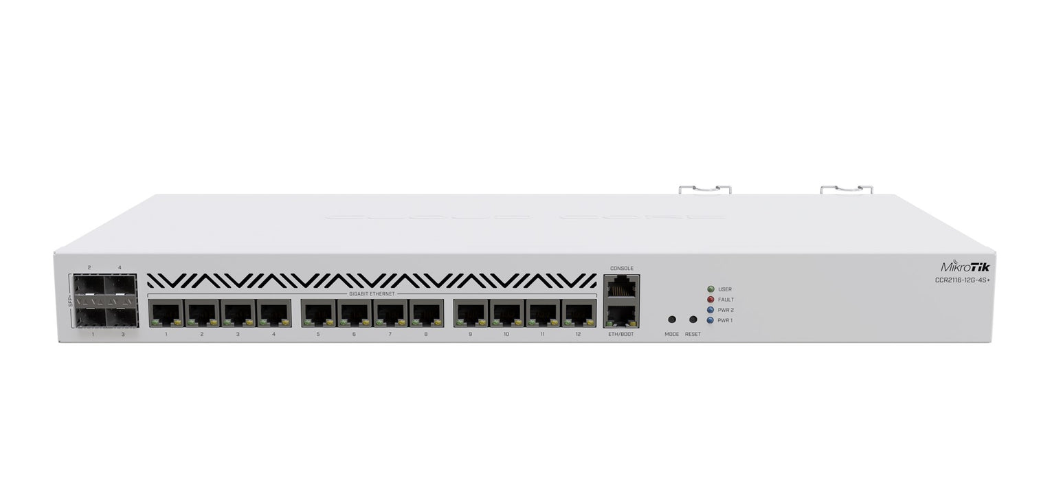 Cloud Router Mikrotik CCR2116-12G-4S+, 13xGigabit LAN, 4xSFP cages, M.2 PCIe slot
