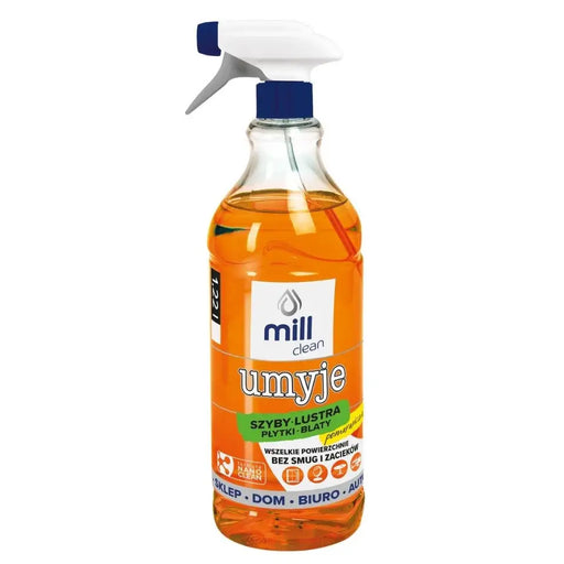 Mill Clean Wash liquid for cleaning windows glass mirrors tiles with orange scent 1.22 L - Preparations for cleaning