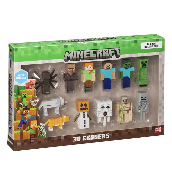 MINECRAFT 3D ERASERS - 12 PACK DELUXE BOX - CollectablesFIG-KOL<<<(Games and toys) FiguresFIG<<<ActionPL