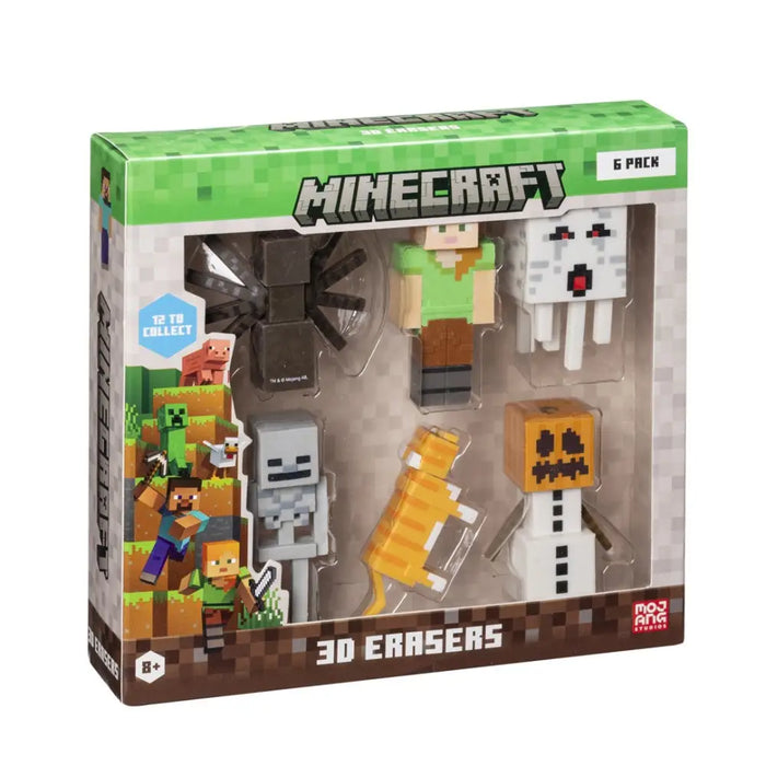 MINECRAFT 3D ERASERS - 6 PACK DELUXE BOX VER.B - CollectablesFIG-KOL<<<(Games and toys) FiguresFIG<<<ActionPL