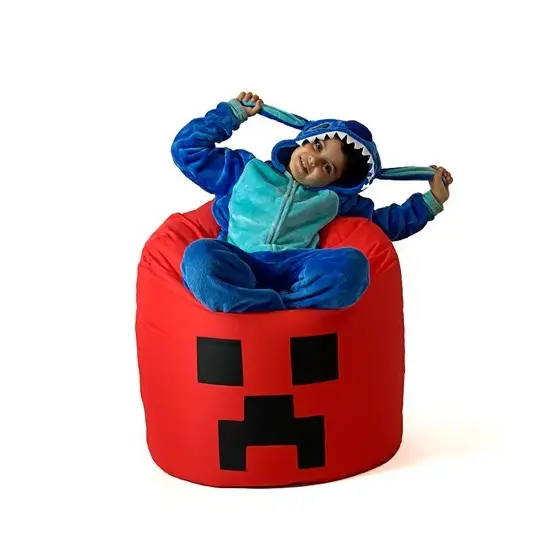 Minecraft red XXL 110 x 90 cm Sako bag pouffe - Poufs for children/youthPUF-DZI<<<Poufs and footrestsPUF<<<ActionPL