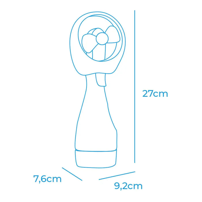 Mini Portable Fan EDM 33979 Atomiser Bottle - Компютър Кабели и адаптери<<<Компютри| Електроника<<<BigBuy&&&USB