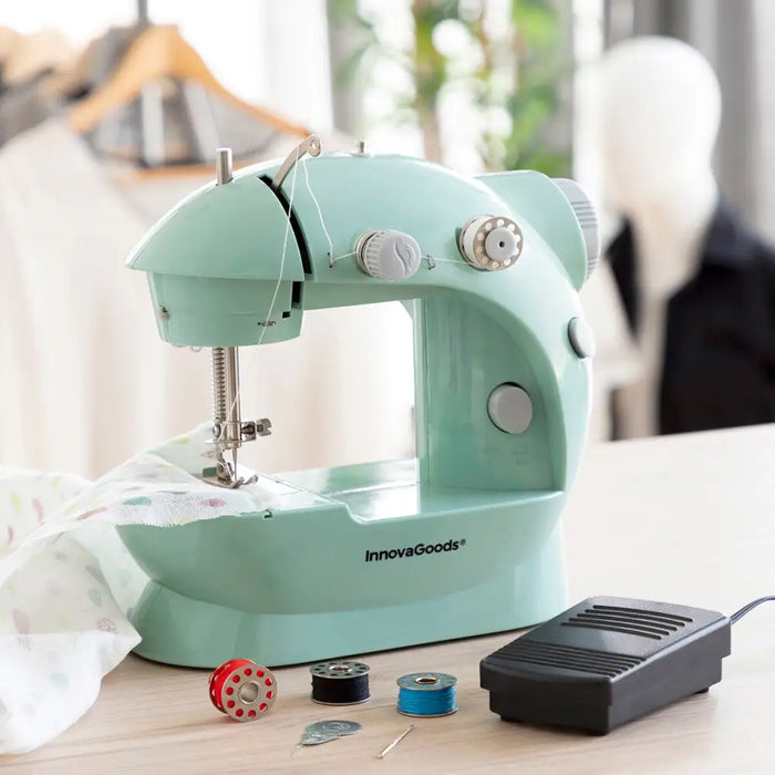 Mini Portable Sewing Machine with LED Thread Cutter and Accessories Sewny InnovaGoods - Шевни машини<<<Почистване