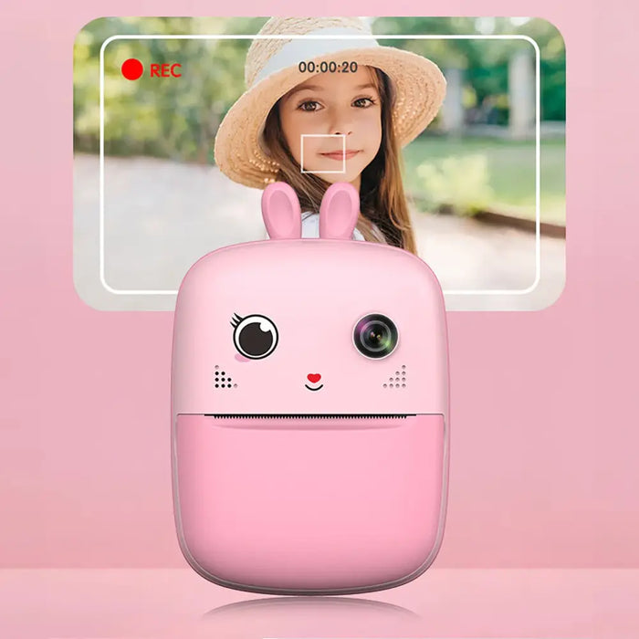 Mini Thermal Printer for Kids with Camera and Camcorder - Pink - Photo accessories<<<HurtelXML