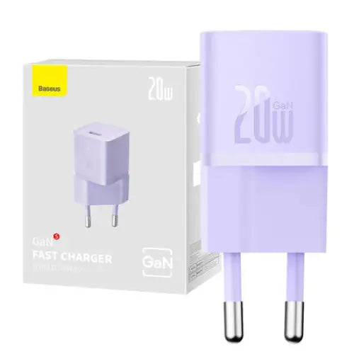 Mini wall charger Baseus GaN5 20W (purple) - mains chargers<<<Chargers<<<GSM Accessories<<<InnproXML