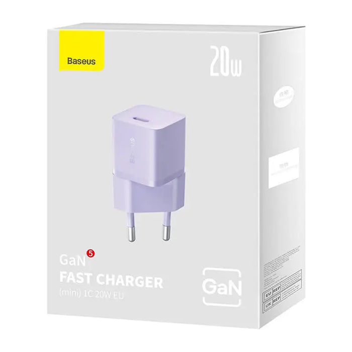 Mini wall charger Baseus GaN5 20W (purple) - mains chargers<<<Chargers<<<GSM Accessories<<<InnproXML