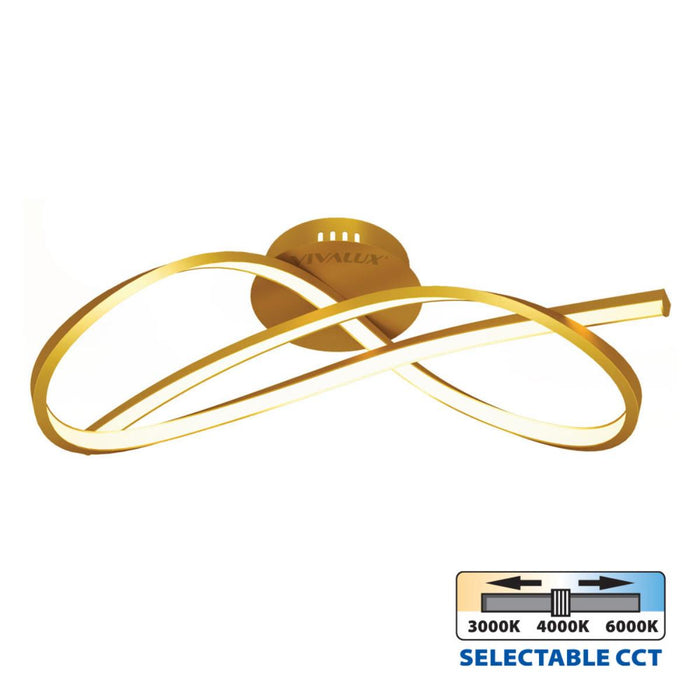 LED CEILING LAMP MIRAGE 33W 1695LM GOLD