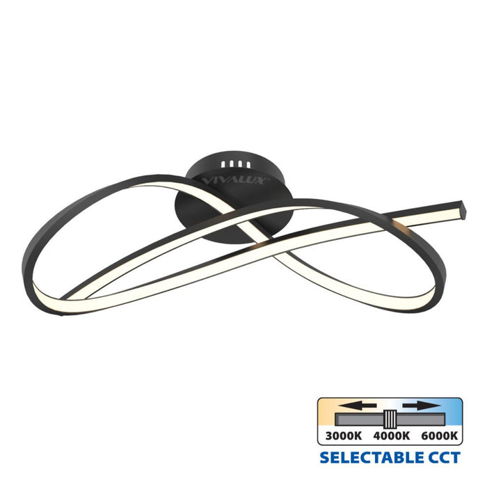 LED CEILING LAMP MIRAGE 33W 1695LM BLACK