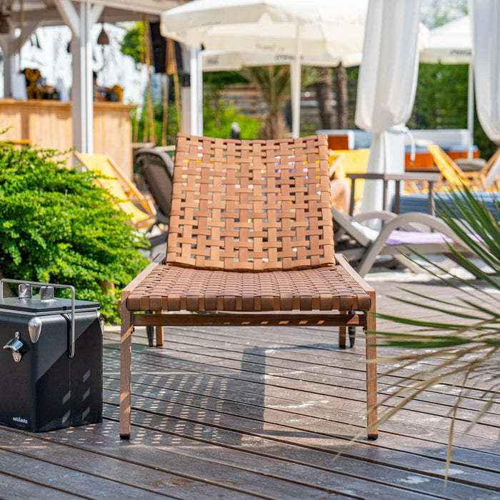 Garden lounger TEXAS brown