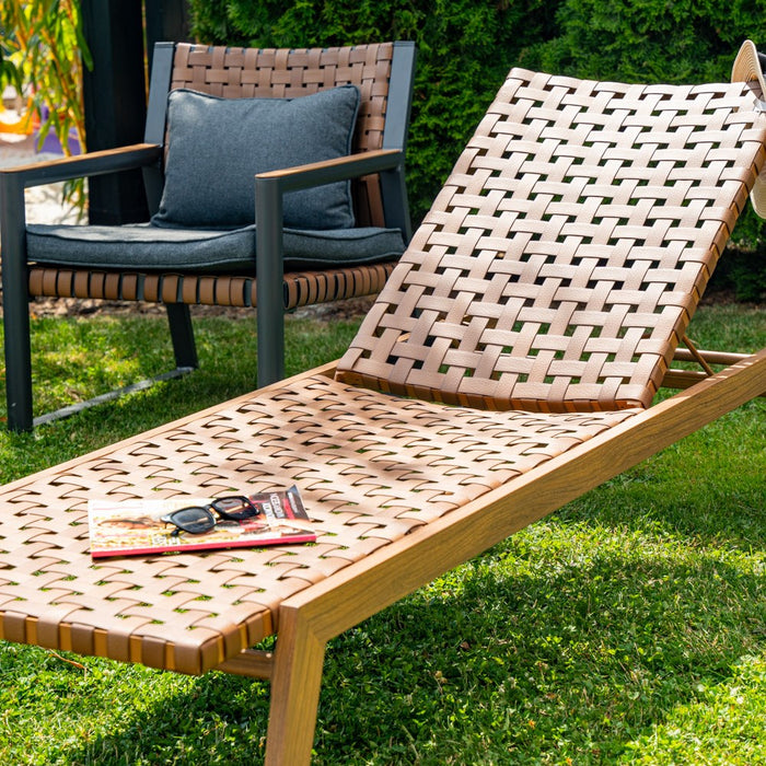 Garden lounger TEXAS brown