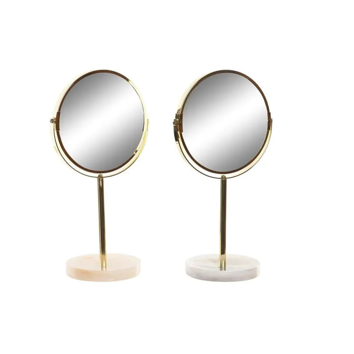 Mirror DKD Home Decor 18 x 13 x 35 cm Grey Beige Golden Metal White Resin Light grey (2 Units) - Баня<<<Дом