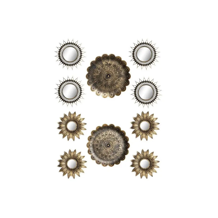 Mirror Set DKD Home Decor Crystal Golden PP 2 Units (35 x 2 x 35 cm) - Декорация и Осветление<<<Дом