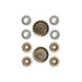 Mirror Set DKD Home Decor Crystal Golden PP 2 Units (35 x 2 x 35 cm) - Декорация и Осветление<<<Дом
