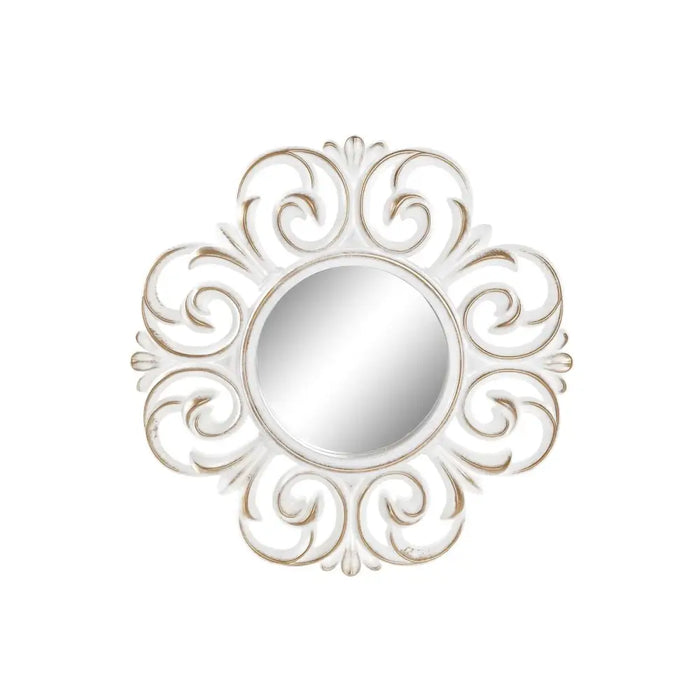 Mirror Set DKD Home Decor Crystal Golden White PP 2 Units Modern Stripped (35 x 2 x 35 cm) - Декорация и