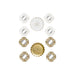 Mirror Set DKD Home Decor Crystal Golden White PP 2 Units Modern Stripped (35 x 2 x 35 cm) - Декорация и