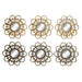 Mirror Set DKD Home Decor Scandi Crystal Black Golden polypropylene (25 x 2 x 25 cm) (2 Units) - Декорация и