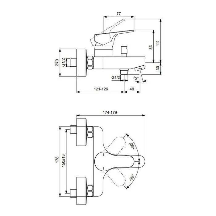 MIXER IDEALSTANDARD CERABASE BC843AA - Смесители<<<Смесители и душове<<<Баня<<<Praktiker