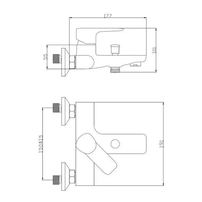 Mixer Tap Rousseau Grey Metal Brass 15 cm - Баня<<<Дом Градина<<<BigBuy&&&Аксесоари и кранчета<<<Баня<<<Дом