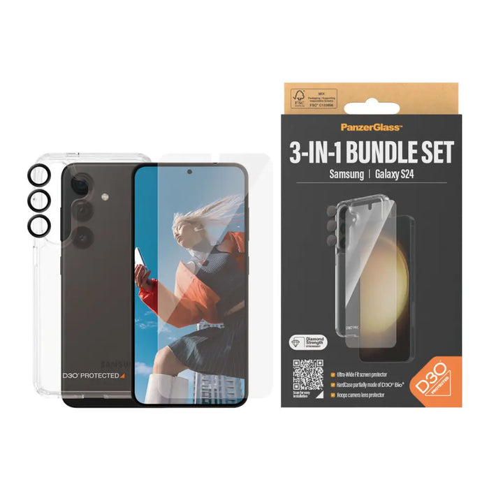 Mobile cover Panzer Glass B1210 + 7350 Transparent Galaxy S24 - Електроника Телефони и таблети<<<Компютри|