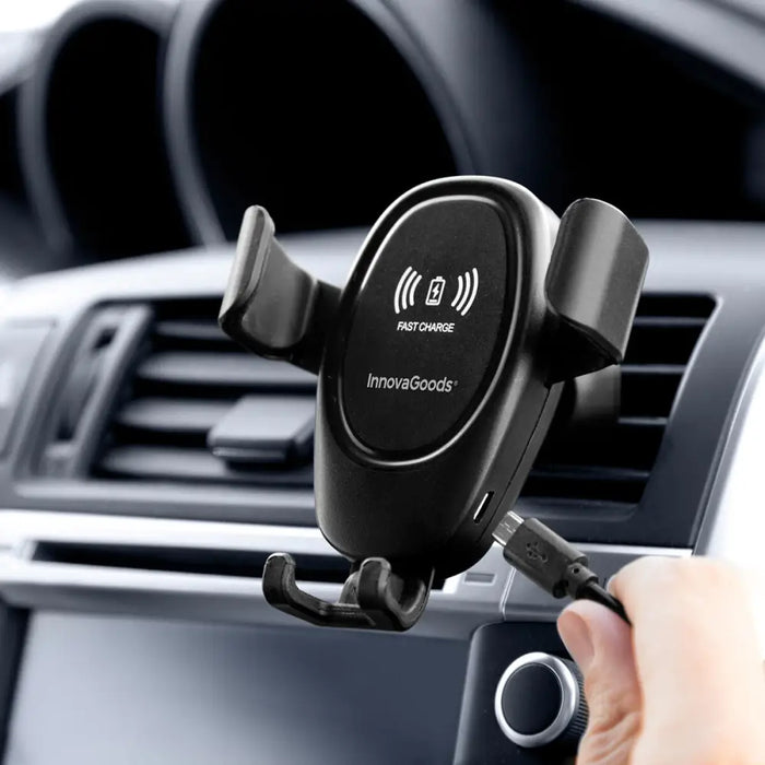 Mobile Phone Holder with Wireless Charger for Cars Wolder InnovaGoods - Електроника GPS и Автомобил<<<Компютри|