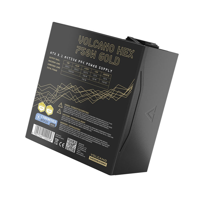 MODECOM Power Supply VOLCANO HEX GOLD 750W ATX3.1