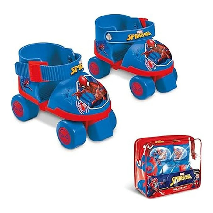 MONDO SPIDERMAN Roller Skates Adjustable 22-29 with Knee and Elbow Pads