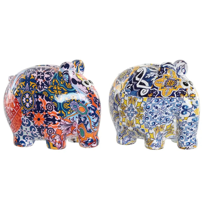 Money box Home ESPRIT Resin (2 Units) - Декорация и Осветление<<<Дом Градина<<<BigBuy&&&Касички<<<Декорация и